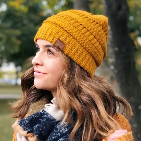 Cc Mustard Yellow Beanie 